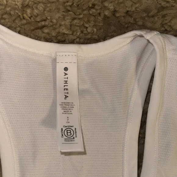 NWT Athleta Speedlight Seamless White Racerback Tank (S) - Picture 3 of 5
